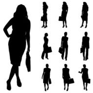 Vector silhouette of a businesswoman N42