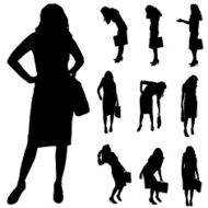 Vector silhouette of a businesswoman N43