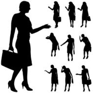 Vector silhouette of a businesswoman N45