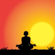 Vector silhouette of woman N145