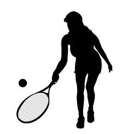 Vector silhouette of the woman N45