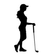 Vector silhouette of the woman N46