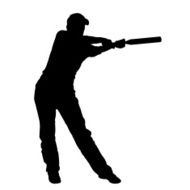 Vector silhouette of the woman N47