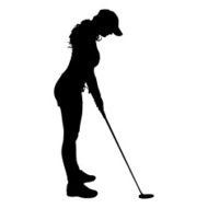 Vector silhouette of the woman N48