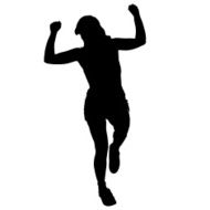 Vector silhouette of a woman N1423