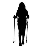 Vector silhouette of a woman N1424