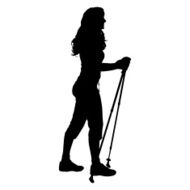Vector silhouette of a woman N1425