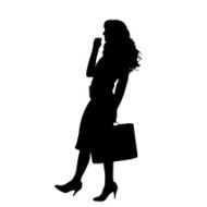 Vector silhouette of a businesswoman N46