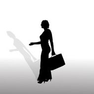 Vector silhouette of a businesswoman N47