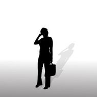Vector silhouette of a businesswoman N48