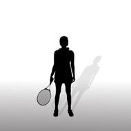 Vector silhouette of the woman N50