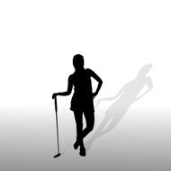 Vector silhouette of the woman N51