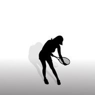 Vector silhouette of the woman N52