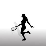 Vector silhouette of the woman N53