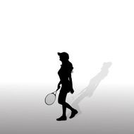 Vector silhouette of the woman N55