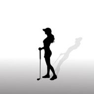 Vector silhouette of the woman N56