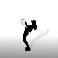 Vector silhouette of the woman N57