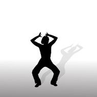 Vector silhouette of a woman N1426