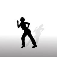 Vector silhouette of a woman N1429