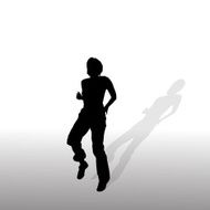 Vector silhouette of woman N150