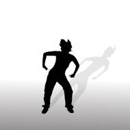Vector silhouette of a woman N1430