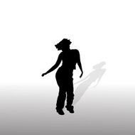 Vector silhouette of a woman N1431