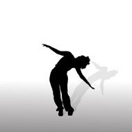 Vector silhouette of a woman N1432