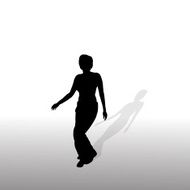 Vector silhouette of a woman N1434