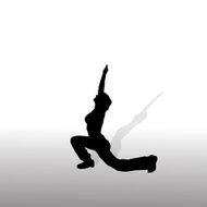 Vector silhouette of woman N153