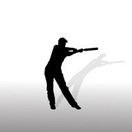 Vector silhouette of the woman N58