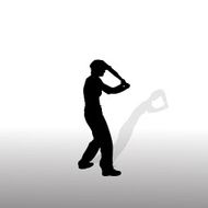 Vector silhouette of the woman N59