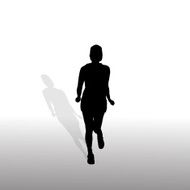 Vector silhouette of woman N154