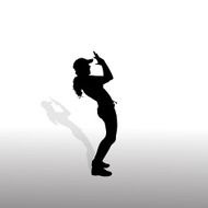 Vector silhouette of a woman N1435