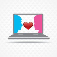 Love by technology concept stock vector