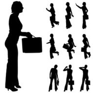 Vector silhouette of a businesswoman N49