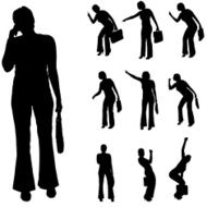 Vector silhouette of a businesswoman N50