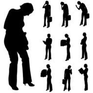 Vector silhouette of a businesswoman N51