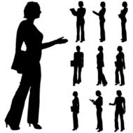 Vector silhouette of a businesswoman N52
