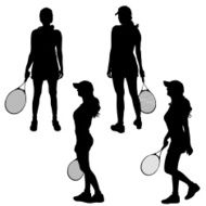 Vector silhouette of the woman N62