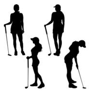 Vector silhouette of the woman N63