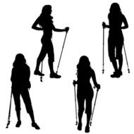 Vector silhouette of woman N158