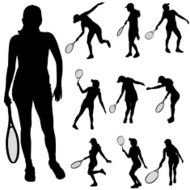 Vector silhouette of the woman N65
