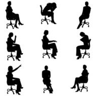 Vector Silhouette Of People N525