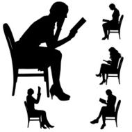 Vector Silhouette Of People N527