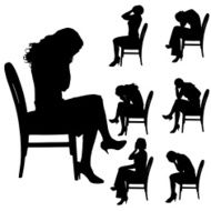 Vector Silhouette Of People N529