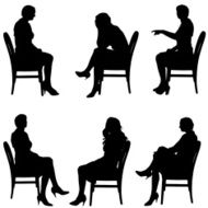 Vector Silhouette Of People N531