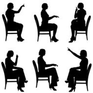 Vector Silhouette Of People N532