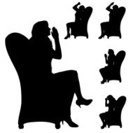 Vector Silhouette Of People N533