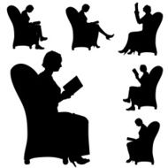 Vector Silhouette Of People N535