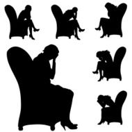Vector Silhouette Of People N537